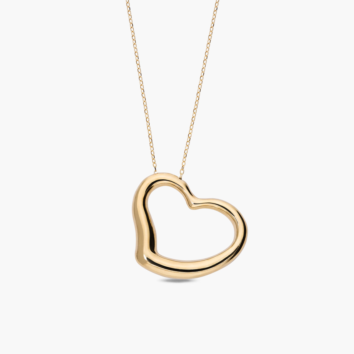 Collar corazón de oro 18K 18 mm