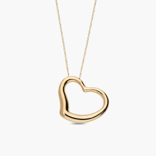 Collar corazón de oro 18K 18 mm