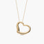 Collar corazón de oro 18K 18 mm