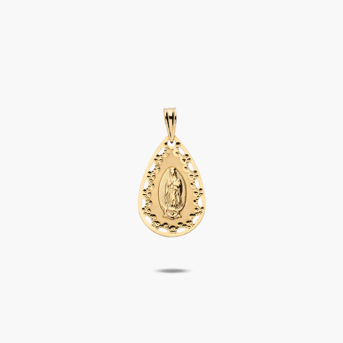 Medalla Virgen de Guadalupe México de oro 18K 22 mm
