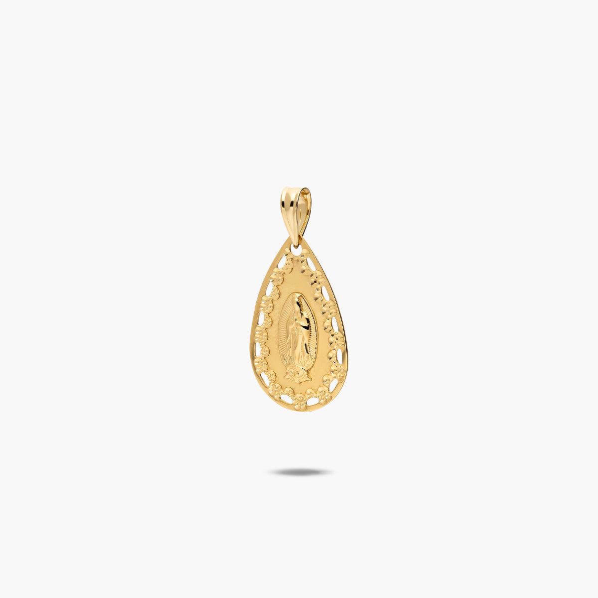 Medalla Virgen de Guadalupe México de oro 18K 22 mm