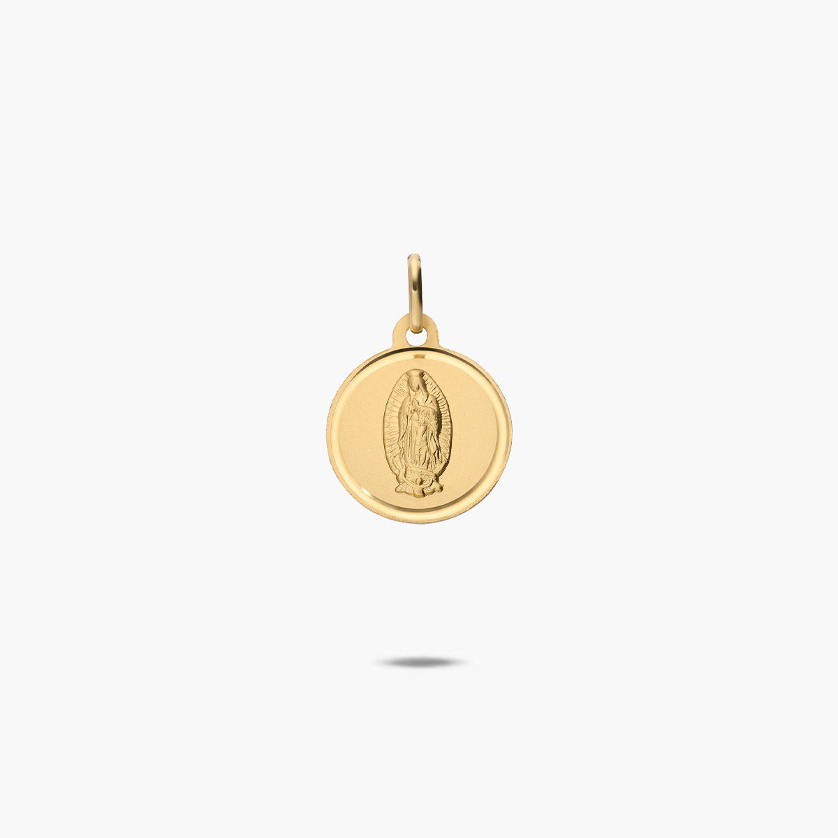 Medalla Virgen de Guadalupe México de oro 18K 14 mm
