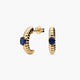 Pendientes de oro 18K zafiro 13 mm