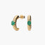 Pendientes de oro 18K esmeralda 13 mm
