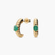 Pendientes de oro 18K esmeralda 13 mm
