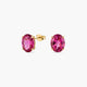 Pendientes de oro 18K topacio rosa 10 mm COLORS