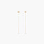 Pendientes largos de oro 18K circonitas 60 mm