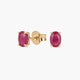 Pendientes de oro 18K rubí 4 mm LAVA
