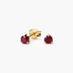 Pendientes de oro 18K rubí 3 mm LAVA