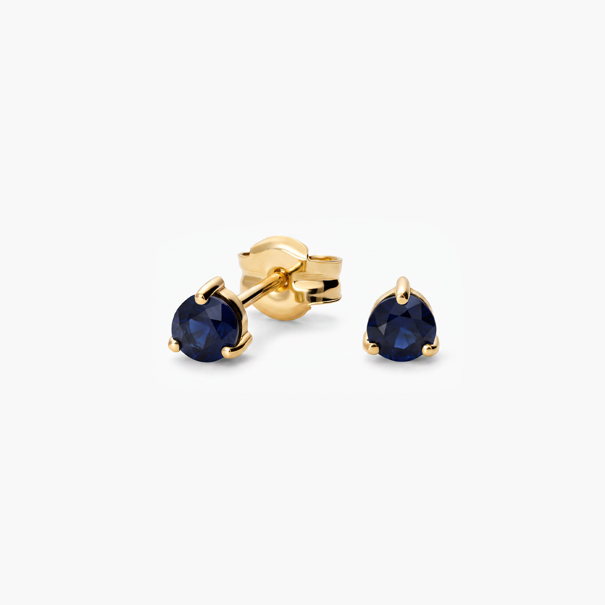 Pendientes de oro 18K zafiro 3 mm NIGHTFALL