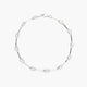 Pulsera de oro blanco 18K circonitas 19 cm