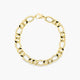 Pulsera de oro 18K eslabón anillas 19 cm