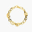 Pulsera de oro 18K eslabón anillas 19 cm