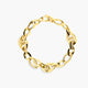 Pulsera de oro 18K eslabón anillas 19 cm
