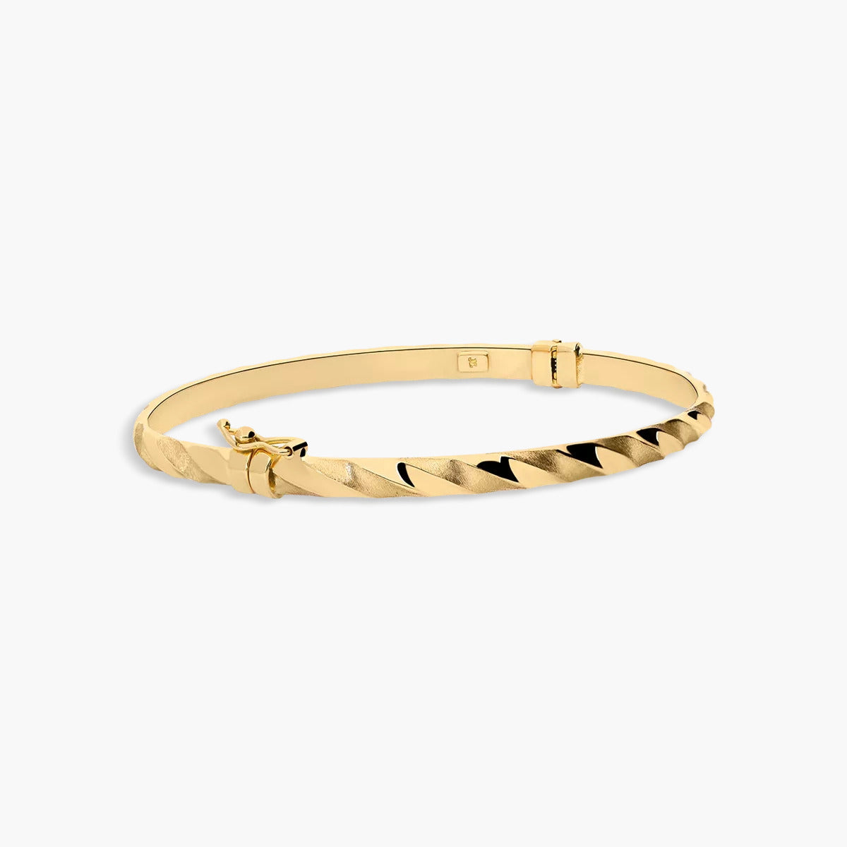 Pulsera rígida rizada de oro 18K 50x60 mm