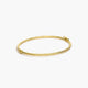 Pulsera rígida redonda rizada de oro 18K 50x60 mm