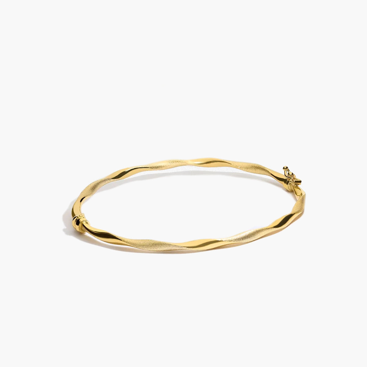 Pulsera rígida rizada de oro 18K 50x60 mm