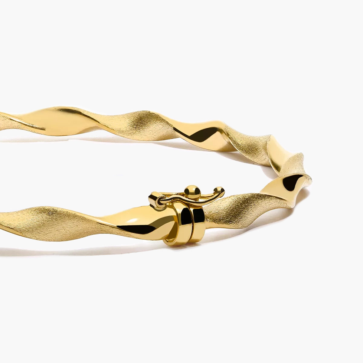 Pulsera rígida rizada de oro 18K 50x60 mm HELIX