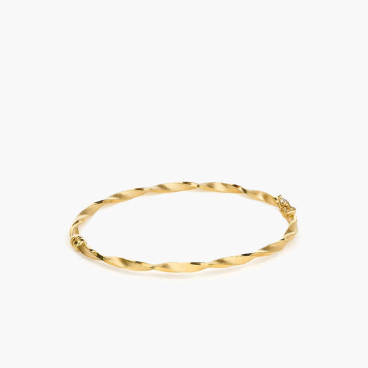Pulsera rígida rizada de oro 18K 50x60 mm HELIX