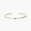 Pulsera rígida de oro 18K esmeralda 45x60 mm