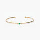 Pulsera rígida de oro 18K esmeralda 45x60 mm