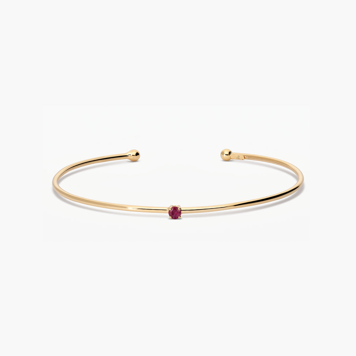 Pulsera rígida de oro 18K rubí 45x60 mm