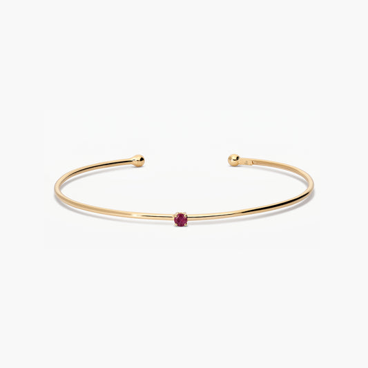 Pulsera rígida de oro 18K rubí 45x60 mm