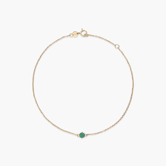 Pulsera de oro 18K esmeralda 3 mm 17-19 cm JUNGLE