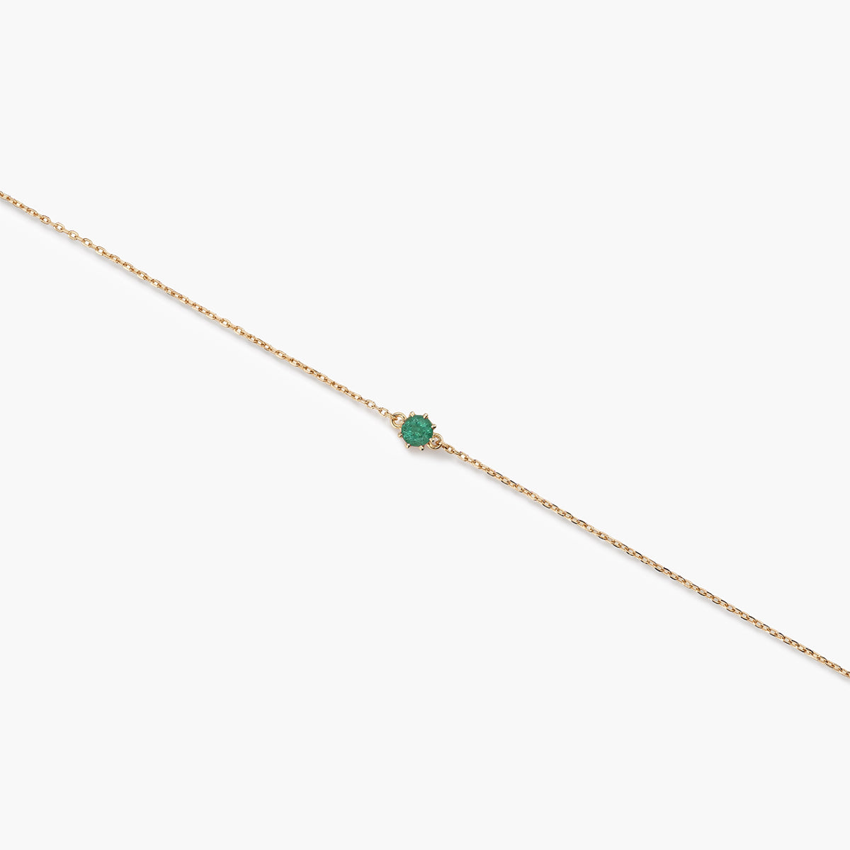 Pulsera de oro 18K esmeralda 3 mm 17-19 cm JUNGLE