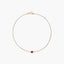 Pulsera de oro 18K rubí 3 mm 17-19 cm LAVA