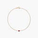 Pulsera de oro 18K rubí 3 mm 17-19 cm LAVA