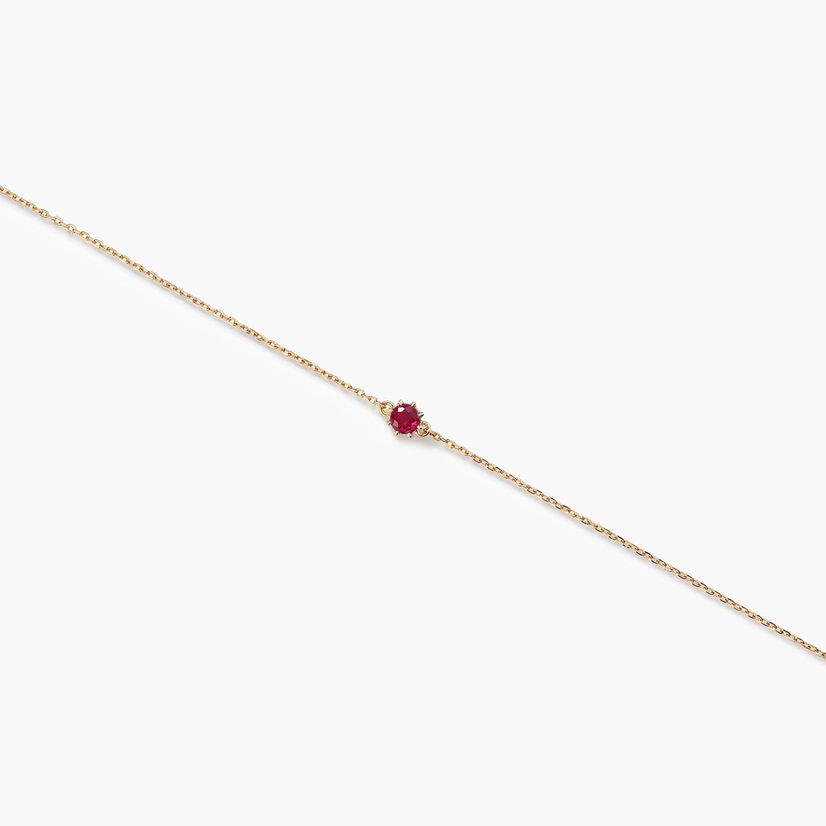 Pulsera de oro 18K rubí 3 mm 17-19 cm LAVA