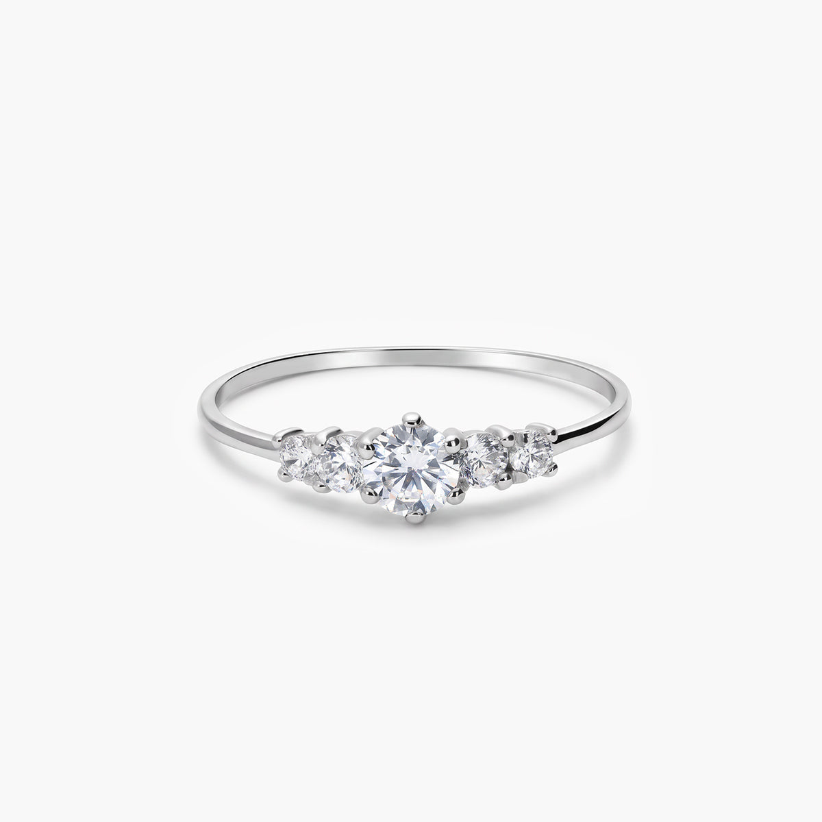 Anillo de oro blanco 18K