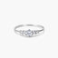Anillo de oro blanco 18K