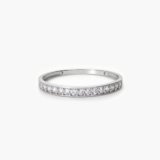 Anillo de oro blanco 18K