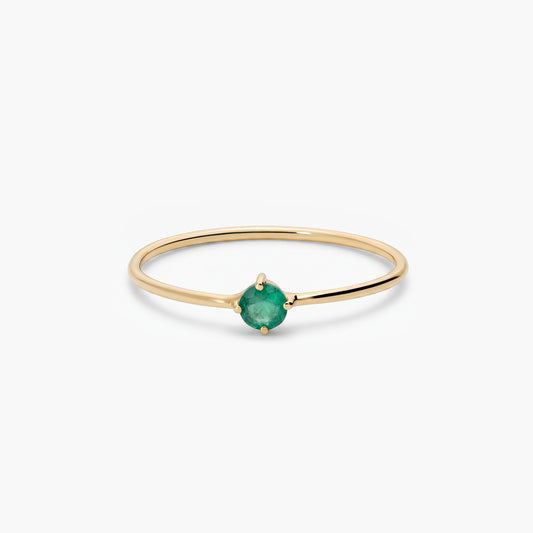 Anillo de oro 18K esmeralda JUNGLE
