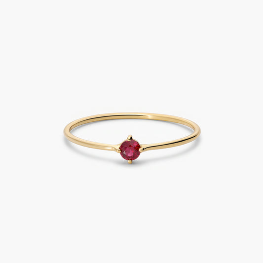 Anillo de oro 18K rubí LAVA