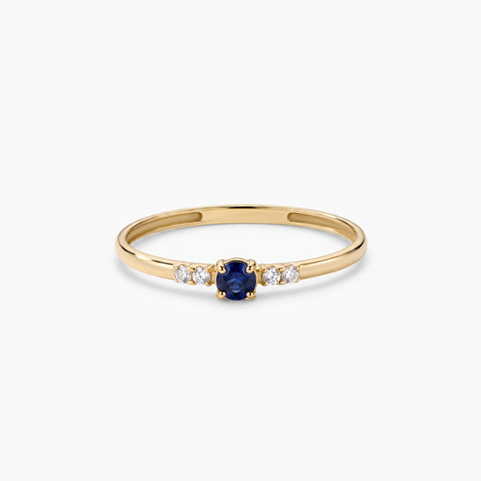 Anillo de oro 18K zafiro NIGHTFALL