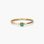 Anillo de oro 18K esmeralda 2 mm JUNGLE