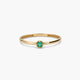 Anillo de oro 18K esmeralda 2 mm JUNGLE