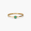 Anillo de oro 18K esmeralda 2 mm JUNGLE
