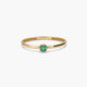 Anillo de oro 18K esmeralda 2 mm JUNGLE