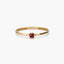 Anillo de oro 18K rubí 2 mm LAVA