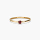 Anillo de oro 18K rubí 2 mm LAVA