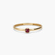 Anillo de oro 18K rubí 2 mm LAVA