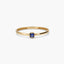 Anillo de oro 18K zafiro 2 mm NIGHTFALL