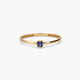 Anillo de oro 18K zafiro 2 mm NIGHTFALL
