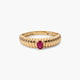 Anillo de oro 18K rubí 4 mm