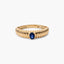 Anillo de oro 18K zafiro 4 mm