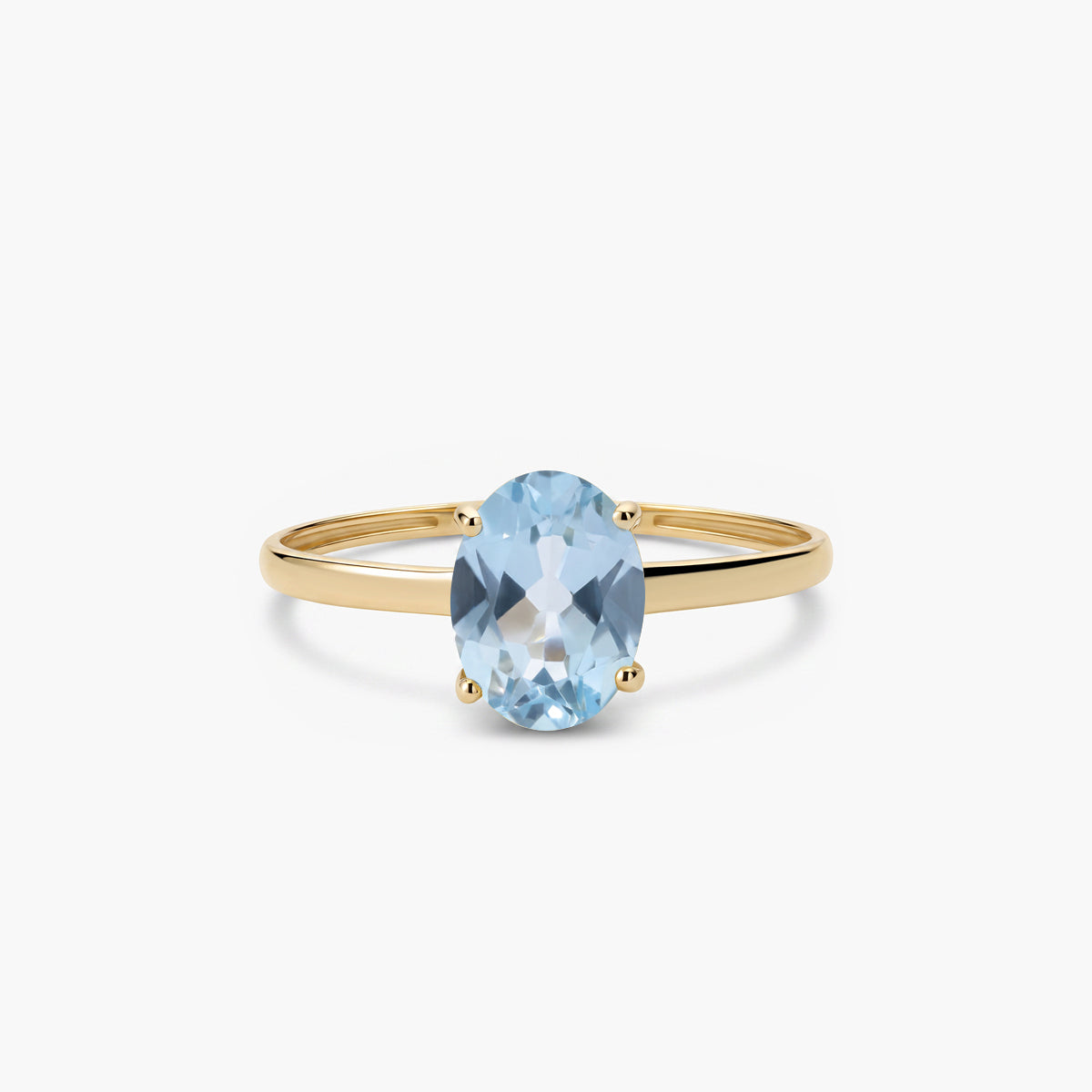 Anillo de oro 18K topacio azul COLORS